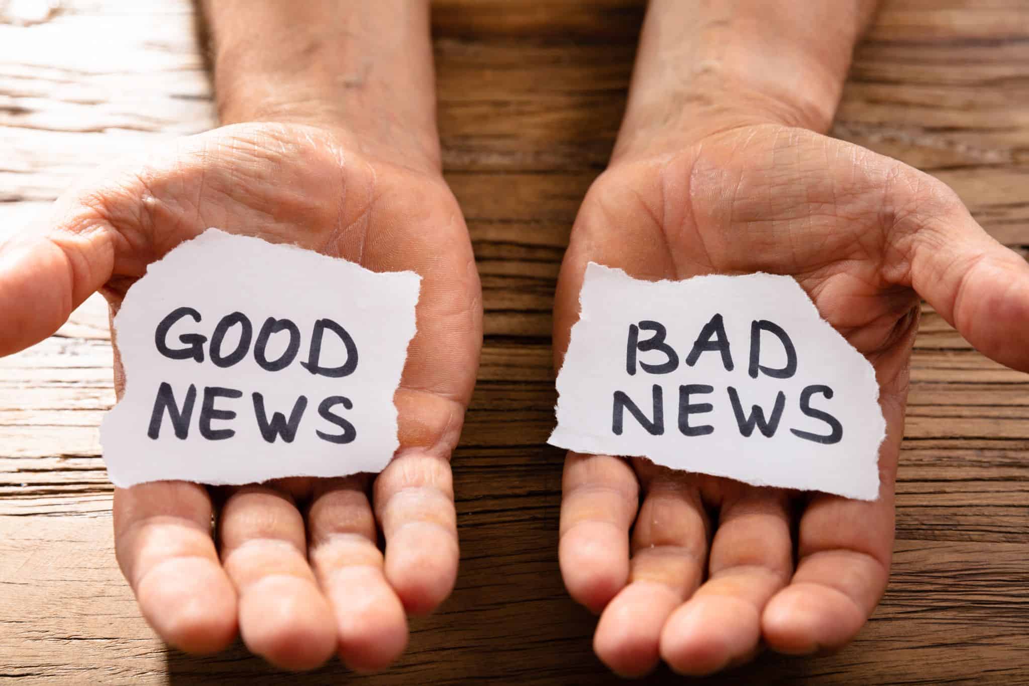 should you deliver good news or bad news first